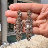 Diamond Feather Earrings