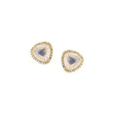 Diamond & Moonstone Stud Earrings