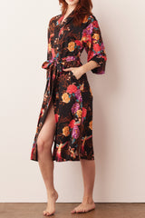 Vera Cloud Jersey Midi Robe in Twilight Garden