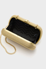 Gold Martina Coiled Rope Clutch