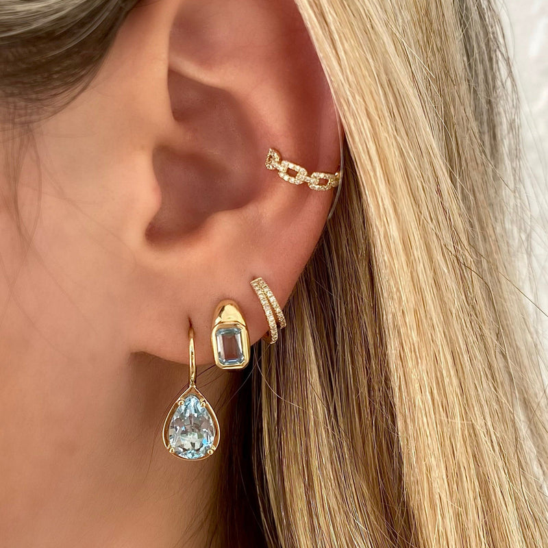 Diamond Double Layer Earrings