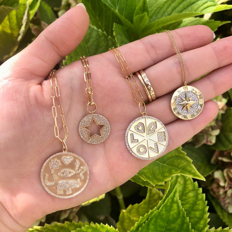 Diamond Compass Necklace