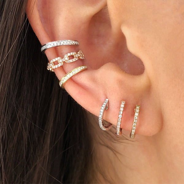 Diamond Huggie Earrings