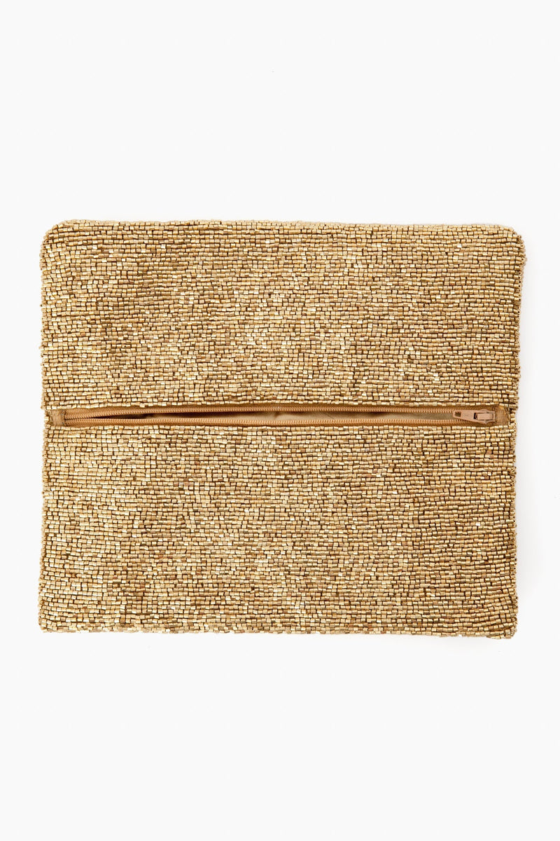 Gold Beaded Clutch