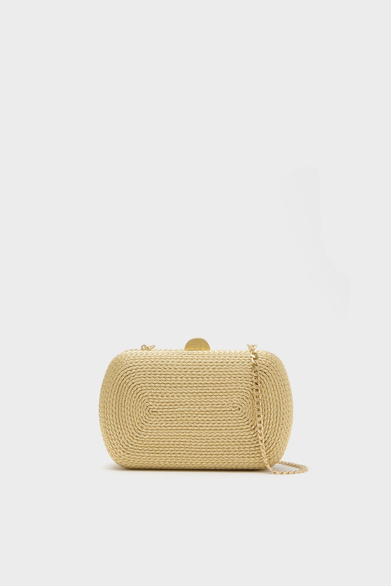 Gold Martina Coiled Rope Clutch