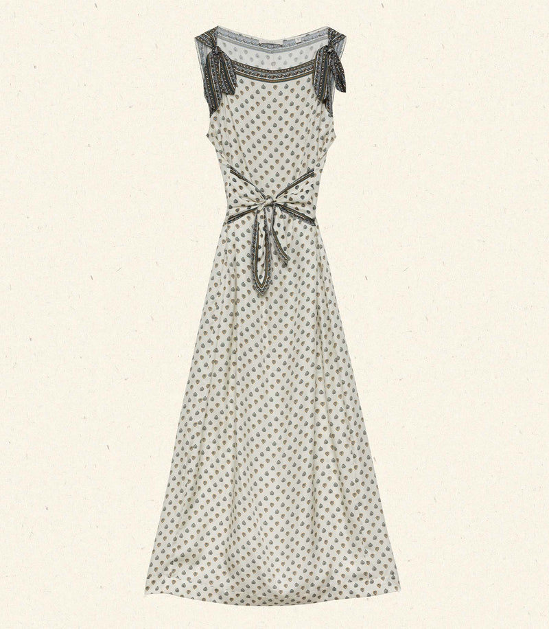 AMORETTE DRESS -- RIVIERA FOULARD