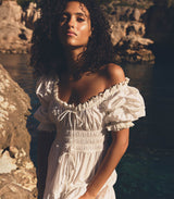 BARDOT DRESS -- POWDER