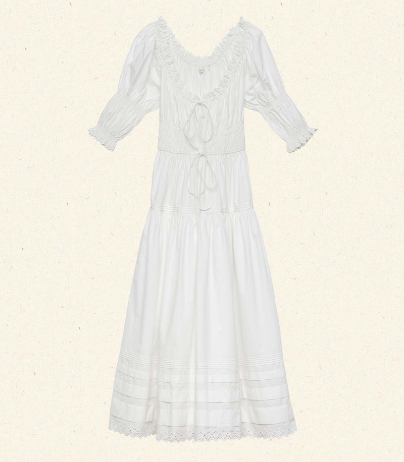 BARDOT DRESS -- POWDER