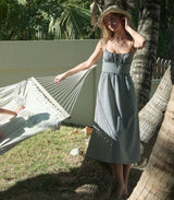 BELLINE DRESS -- NOIR LA MADDALENA GINGHAM