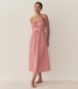 BELLINE DRESS -- ROUGE LA MADDALENA GINGHAM