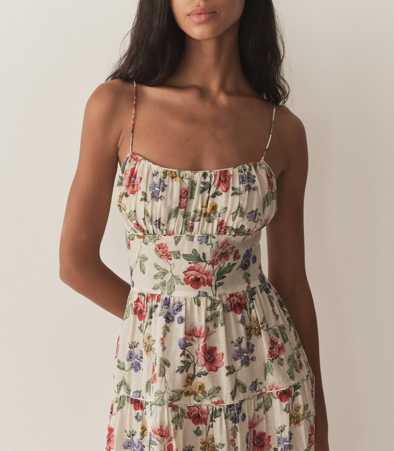 BENOIT DRESS -- IVORY WILD ROSE