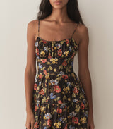 BENOIT DRESS -- NOIR WILD ROSE