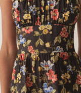 BENOIT DRESS -- NOIR WILD ROSE