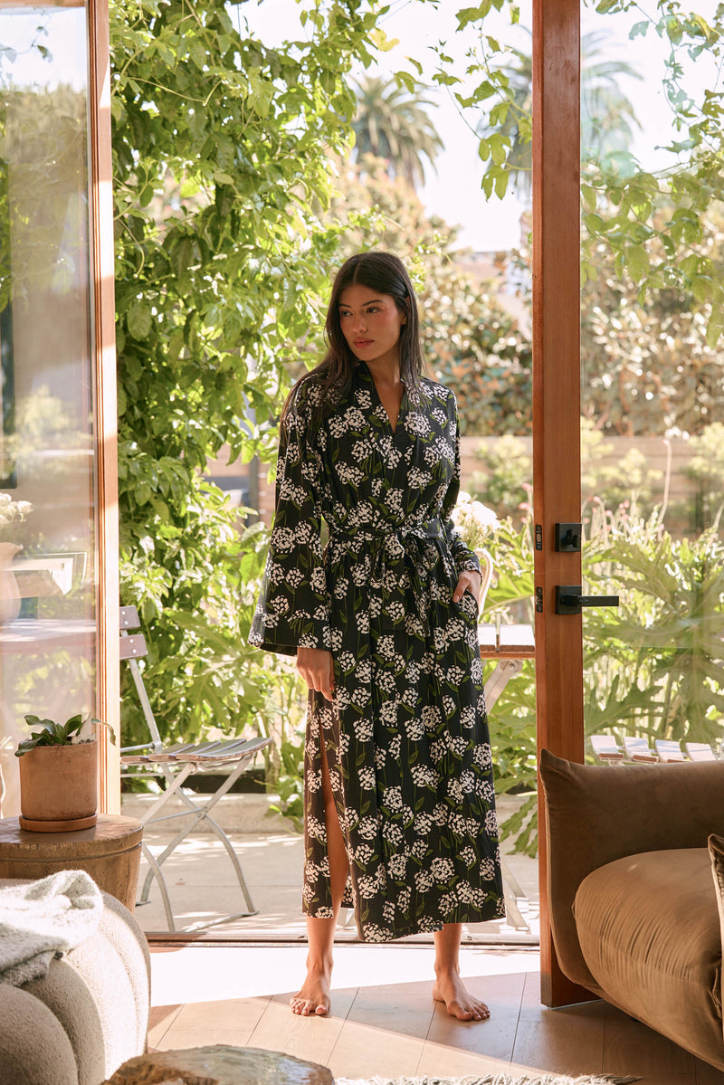 Kaia Cloud Jersey Kimono Robe in Blossom