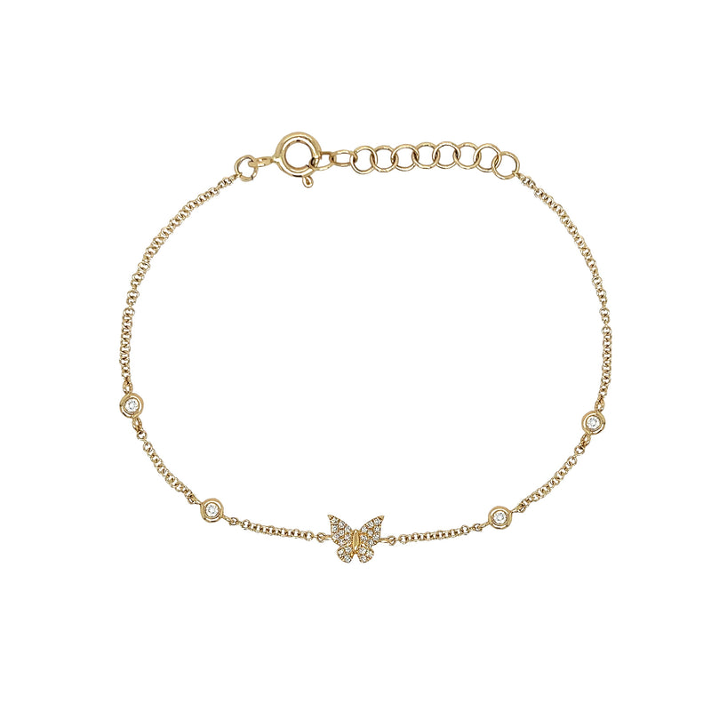Diamond Butterfly Bracelet