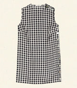 CORALIE DRESS -- BLACK MARILYN GINGHAM