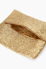 Gold Beaded Clutch