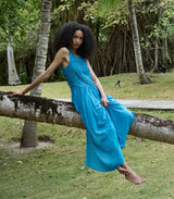 DONYALE DRESS -- BLUE GROTTO