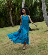DONYALE DRESS -- BLUE GROTTO