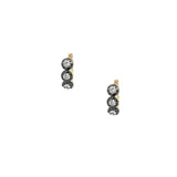 Diamond Black Huggie Earrings