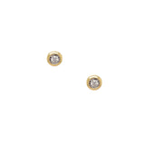 Diamond Bezel Stud Earrings