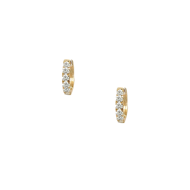 Small Diamond Huggie Earrings