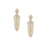 Diamond Feather Earrings