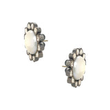 Diamond & Pearl Stud Earrings