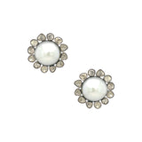 Diamond & Pearl Stud Earrings
