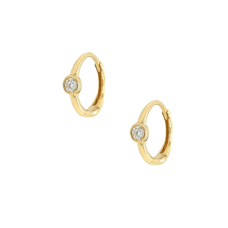 Diamond Bezel Earrings