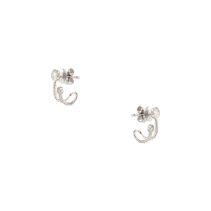 Diamond Huggie Earrings
