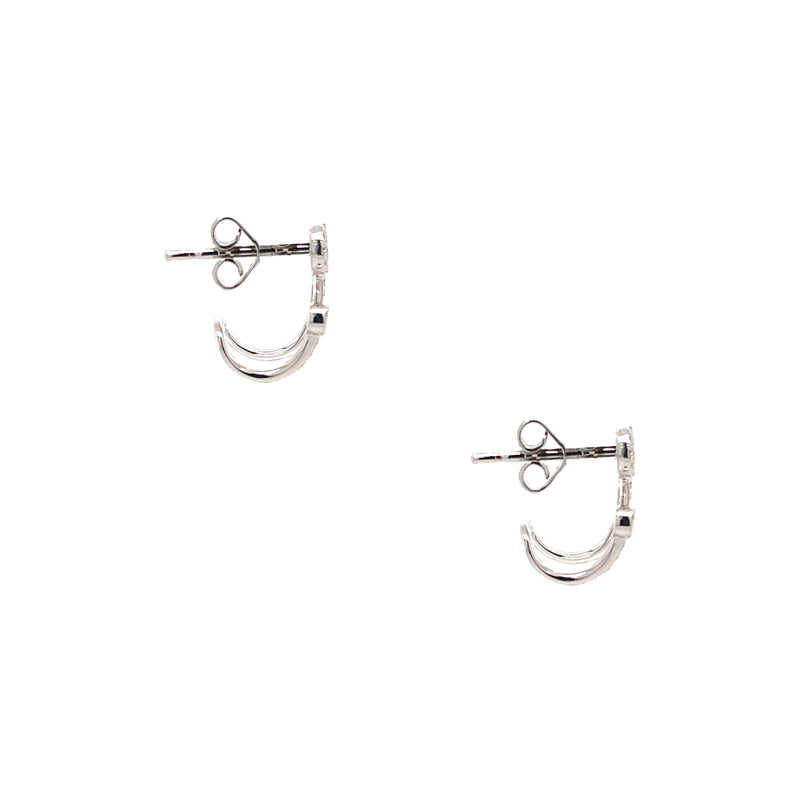 Diamond Huggie Earrings