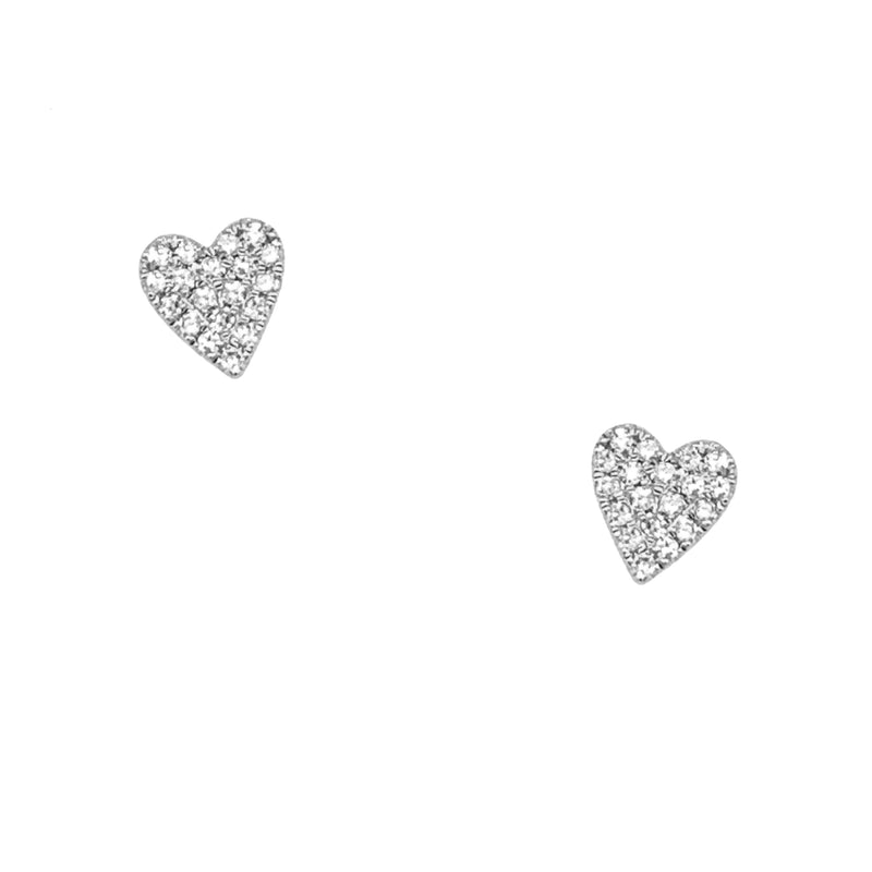 Diamond Heart Studs