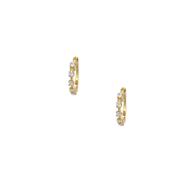 Diamond Huggie Earrings