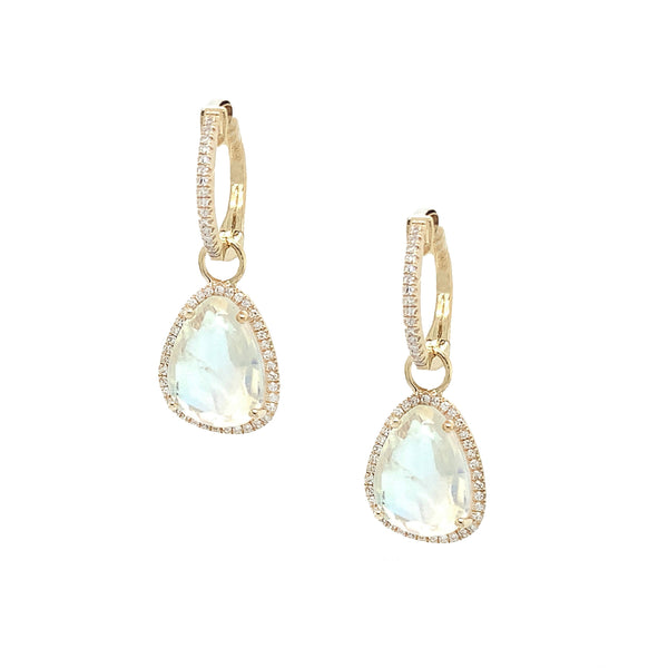 Diamond & Moonstone Earrings