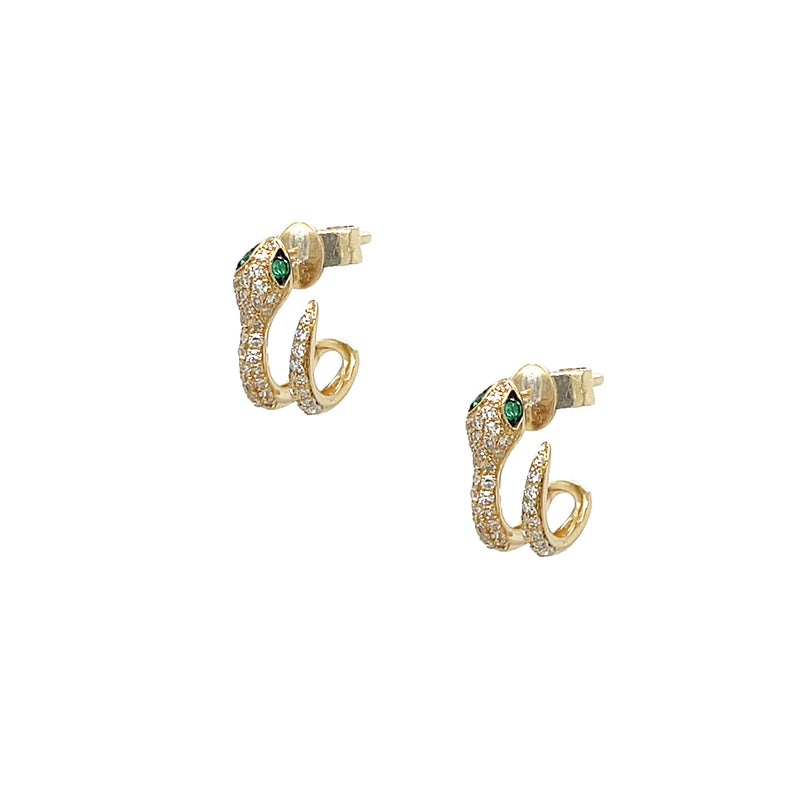 Diamond Snake Earrings
