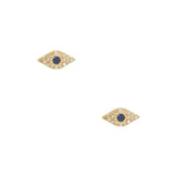 Diamond & Sapphire Eye Earrings