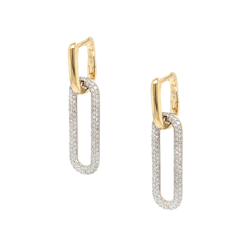 Diamond Oval Earrings