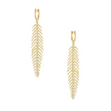 Diamond Feather Earrings