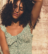 EMMARETTA DRESS -- PERIDOT TEA FLORAL