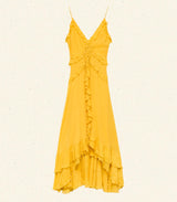 EVELINA DRESS -- GOLDEN ACACIA