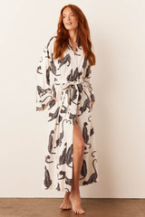 Kaia Cloud Jersey Kimono Robe in Vinyasa