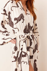 Kaia Cloud Jersey Kimono Robe in Vinyasa