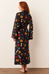 Kaia Cloud Jersey Kimono Robe in Mystic