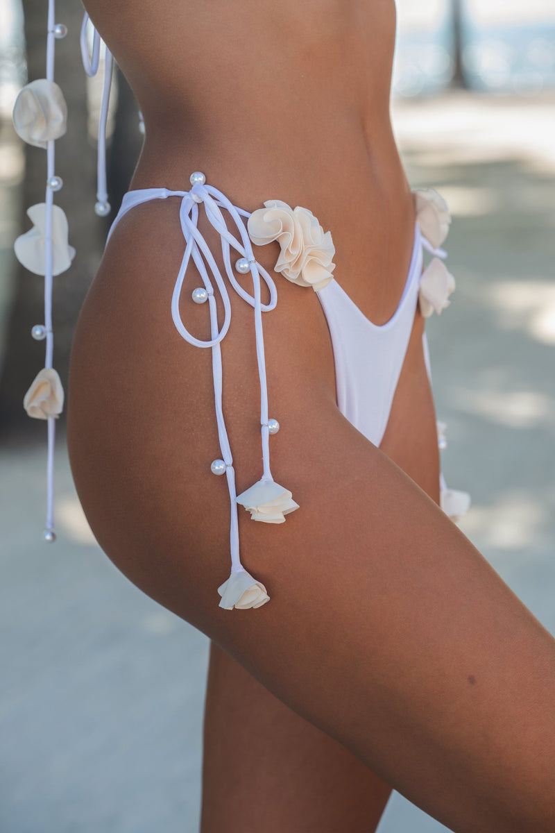 Fleur Tie Bottom White