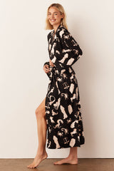 Kaia Cloud Jersey Kimono Robe in Zodiac