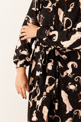 Skyler Cloud Jersey Banded Long Robe in Zodiac