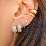 Diamond Bar Stud Earrings