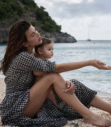 ISCHIA DRESS -- NOIR GRETA GINGHAM