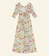 ISCHIA DRESS -- BLANC ANEMONE BLOOM